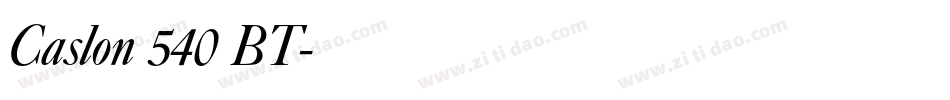 Caslon 540 BT字体转换